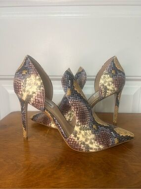 Steve Madden Dolly Snake-Print Pointed Toe Stiletto Pumps size 11